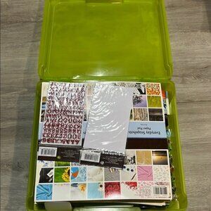 Green Storage Box with Cricut Supplies